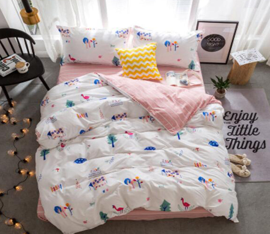 3D Small Tree 4010 Bed Pillowcases Quilt