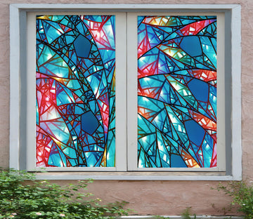 3D Striped Debris 379 Window Film Print Sticker Cling Stained Glass UV Block