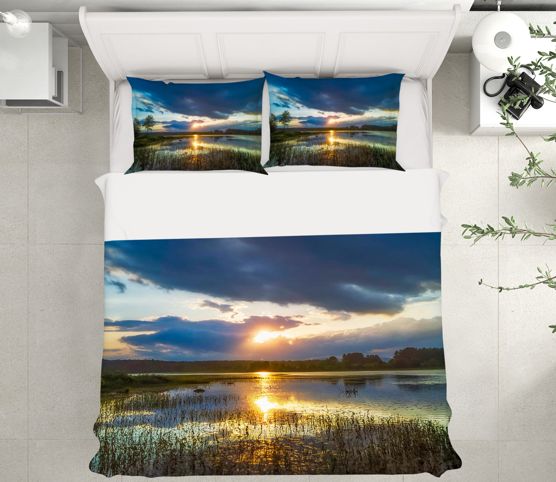 3D Lake Sky 86013 Jerry LoFaro bedding Bed Pillowcases Quilt