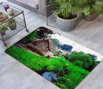 3D Jungle Cabin 75285 Non Slip Rug Mat