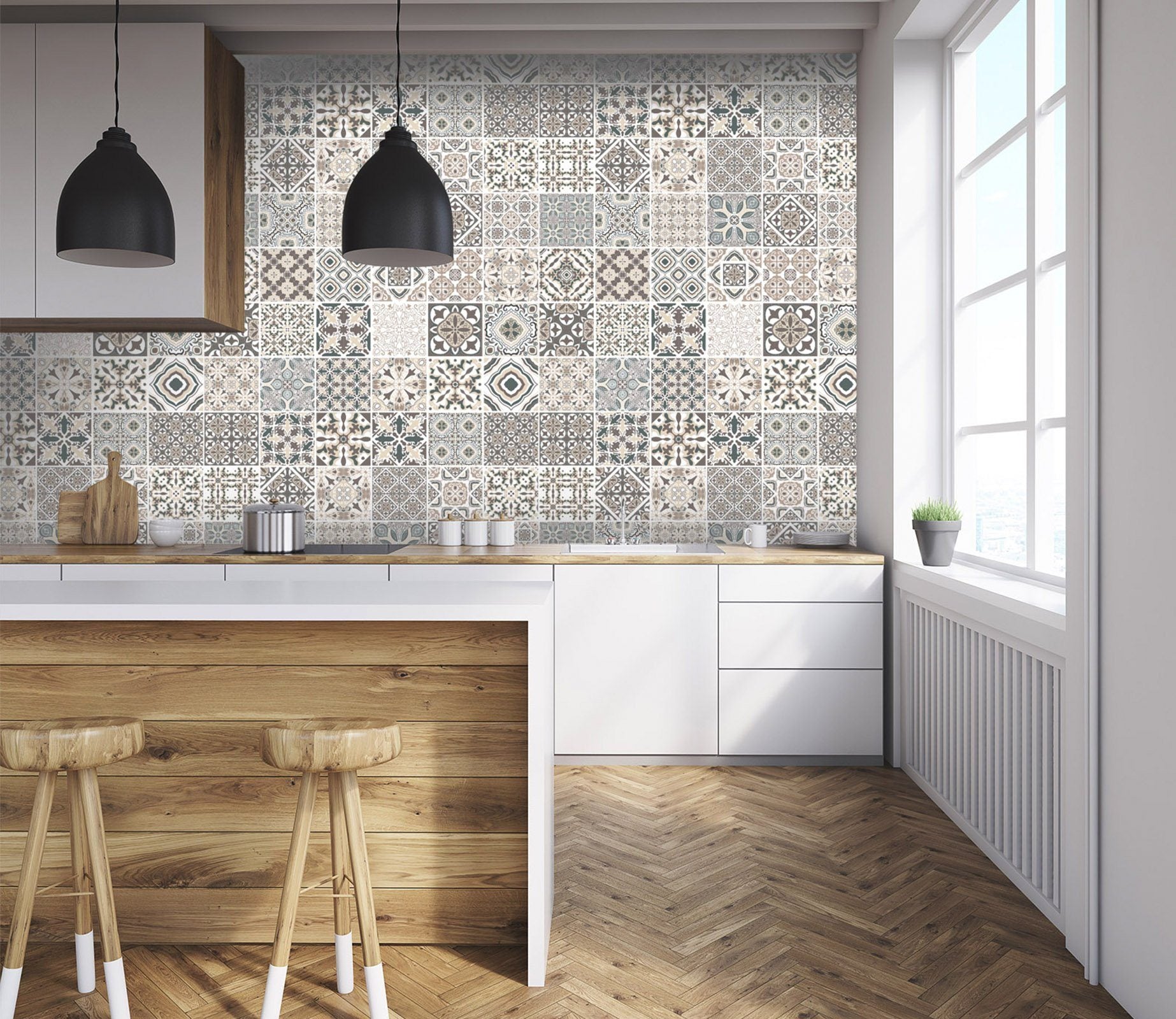3D Elegant Mosaic 036 Marble Tile Texture Wallpaper AJ Wallpaper 2 