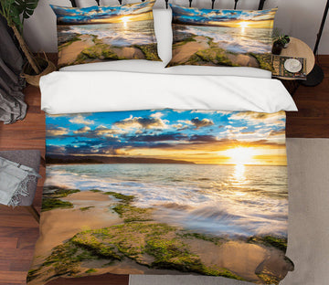 3D Seaside 12187 Bed Pillowcases Quilt