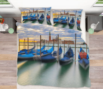 3D Canal Steamer 2114 Marco Carmassi Bedding Bed Pillowcases Quilt Quiet Covers AJ Creativity Home 