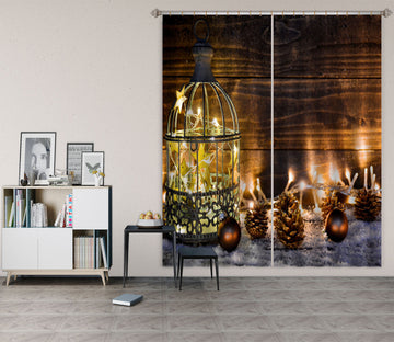 3D String Lights Pine Cones 52084 Christmas Curtains Drapes Xmas