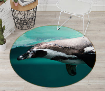 3D Penguin 82262 Animal Round Non Slip Rug Mat