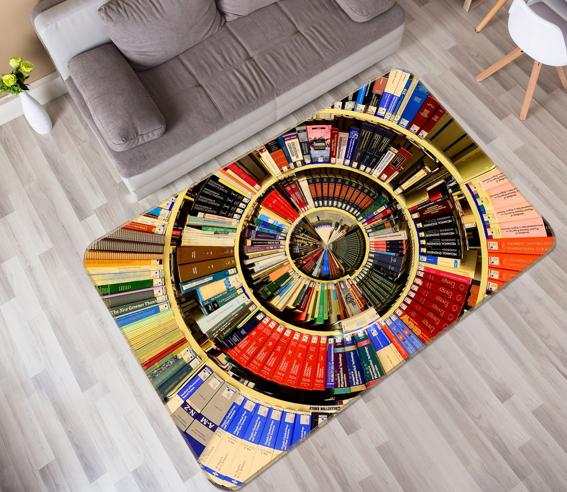 3D Bookshelf 36175 Non Slip Rug Mat