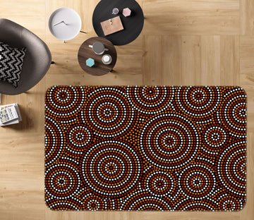 3D Circle Pattern 34168 Non Slip Rug Mat
