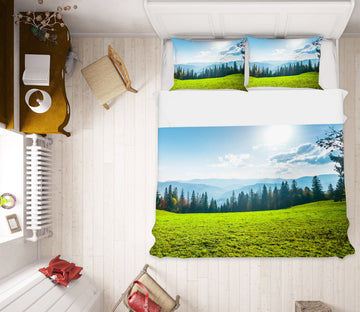 3D Grassland Trees 61123 Bed Pillowcases Quilt