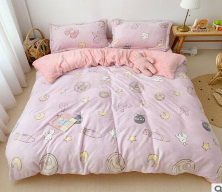 3D Star Luna Cat 30122 Bed Pillowcases Quilt