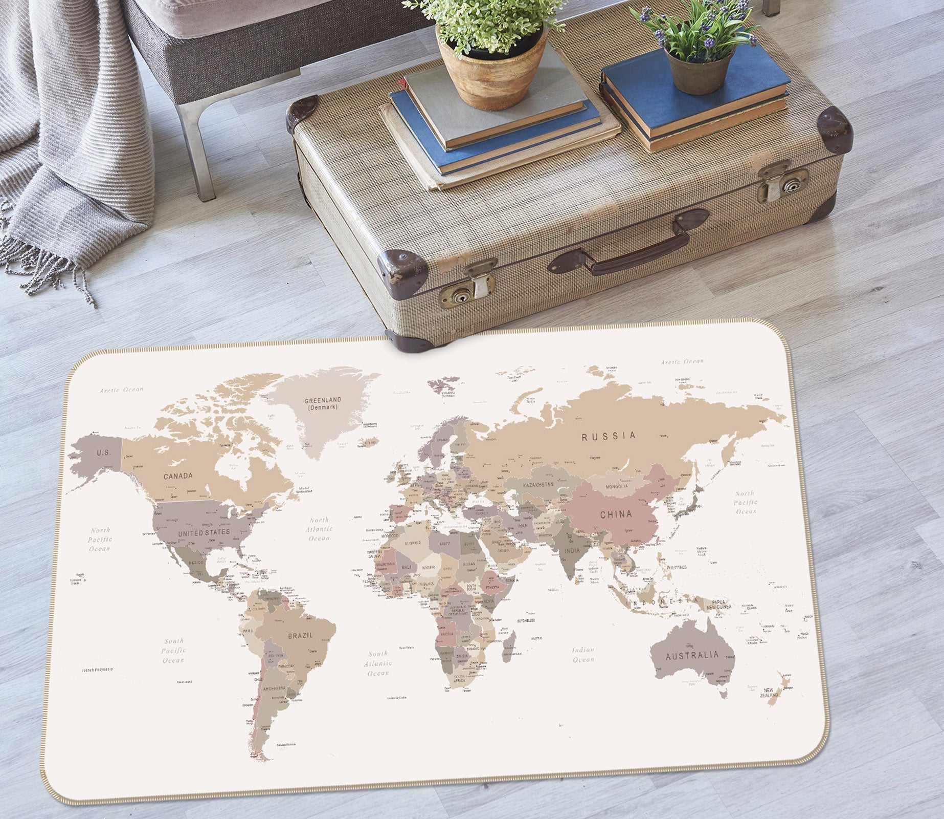3D Map 36067 Non Slip Rug Mat
