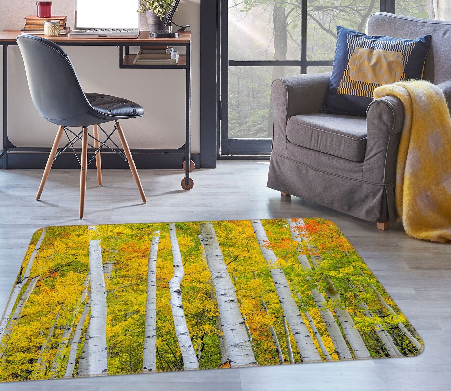 3D White Trunk 1161 Marco Carmassi Rug Non Slip Rug Mat Mat AJ Creativity Home 