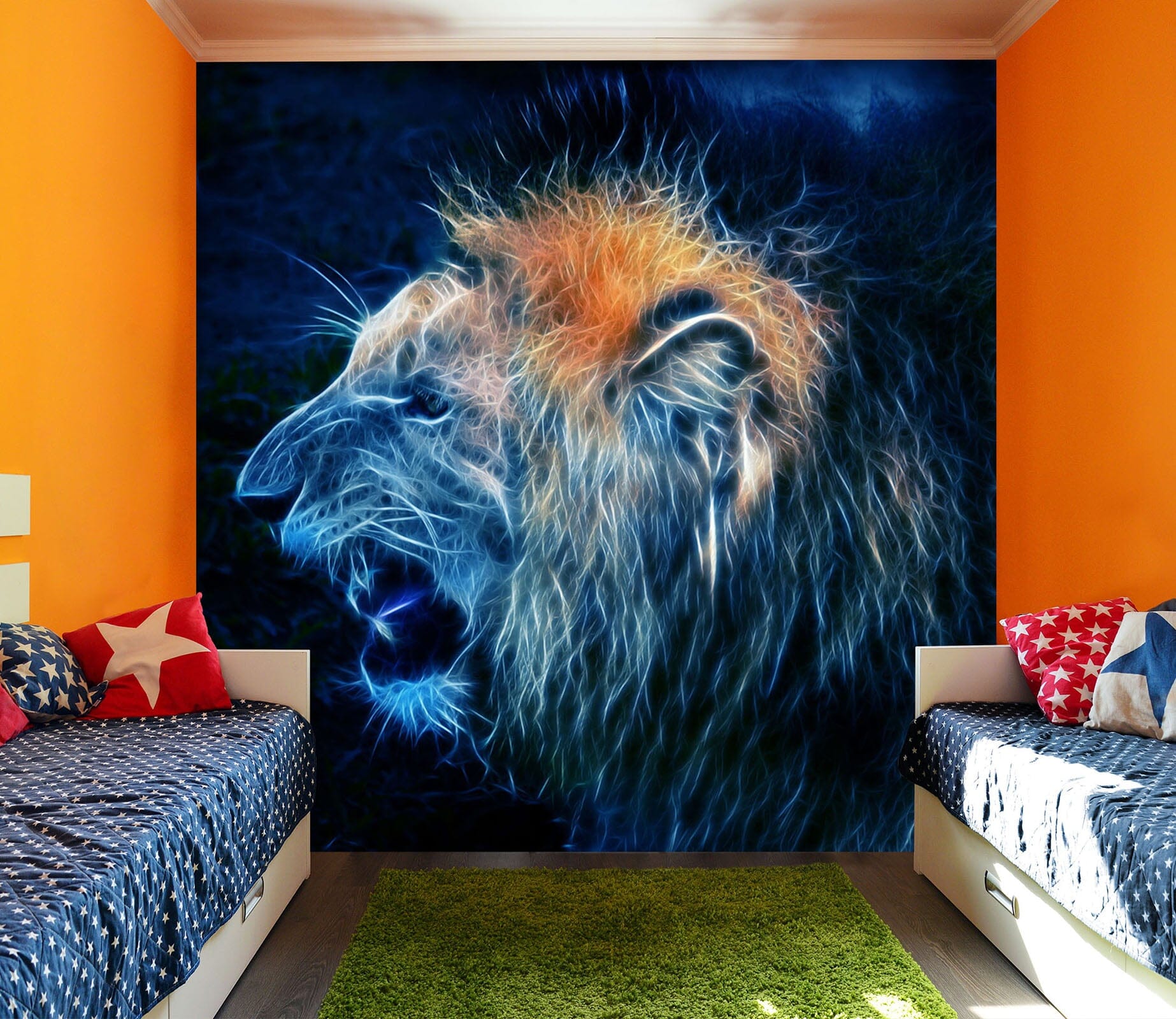 3D Beast Lion 245 Wall Murals Wallpaper AJ Wallpaper 2 