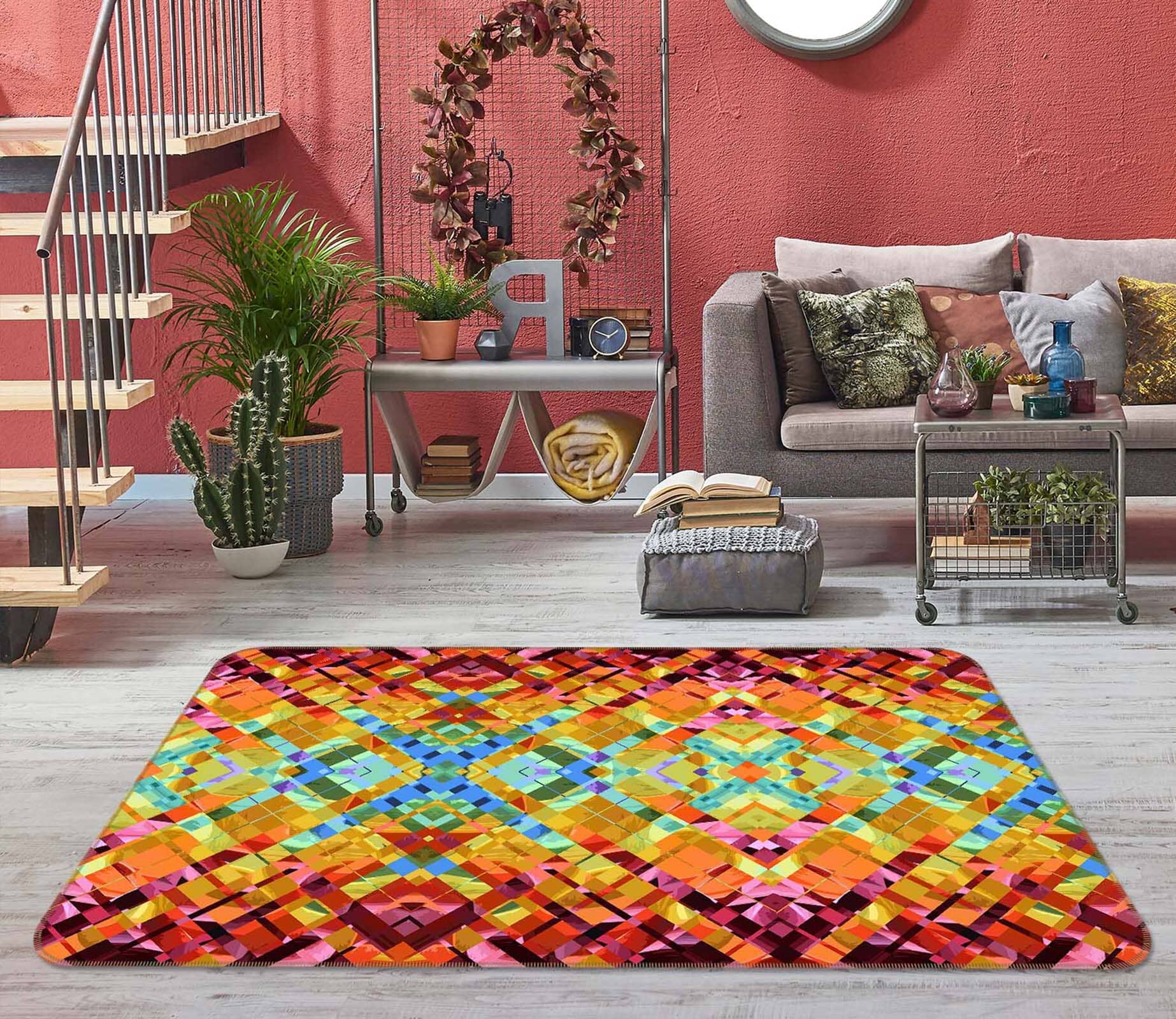3D Colorful Pattern 1002 Shandra Smith Rug Non Slip Rug Mat Mat AJ Creativity Home 