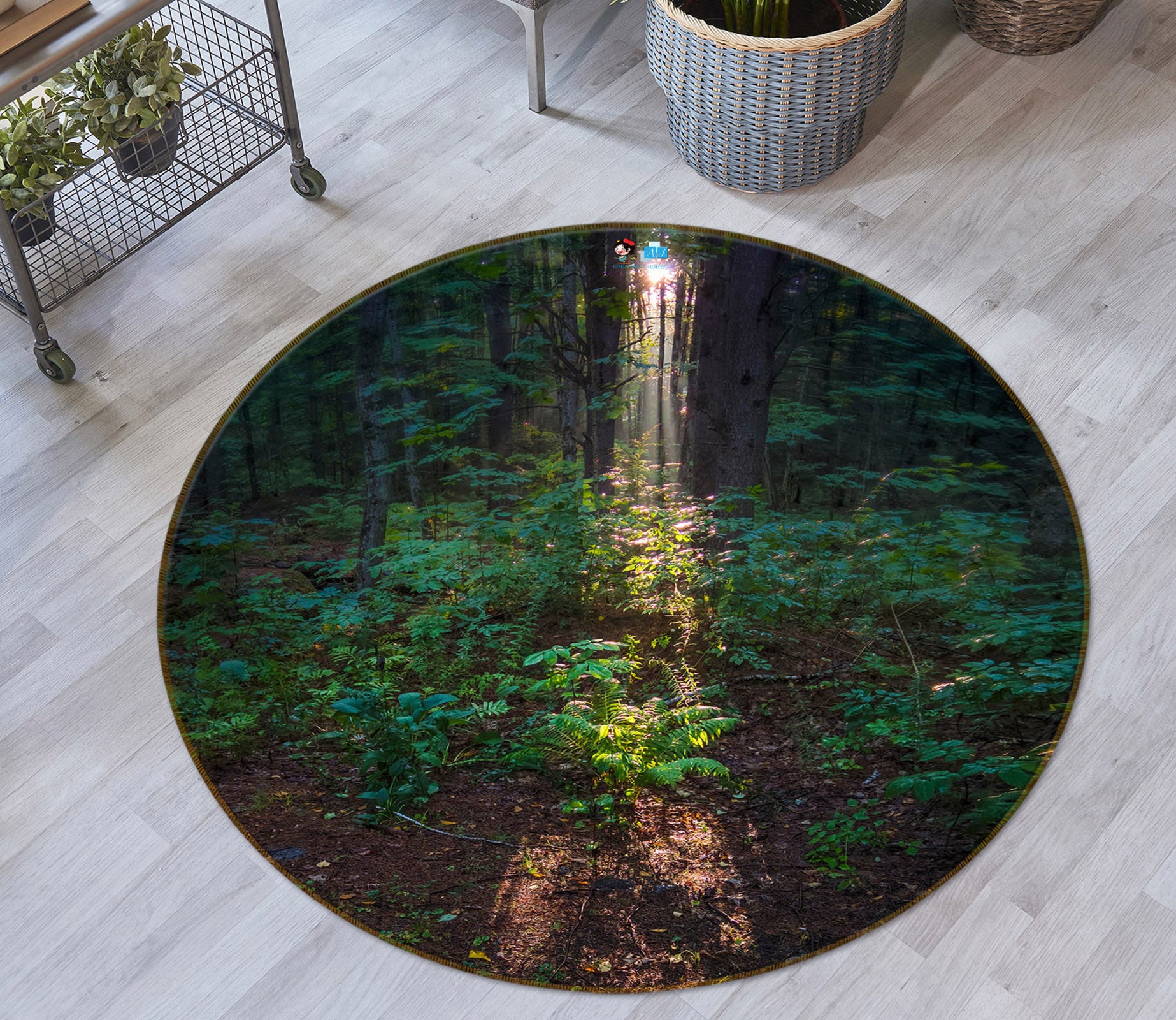 3D Jungle 85108 Jerry LoFaro Rug Round Non Slip Rug Mat
