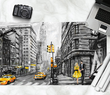 3D Yellow Street 17140 Desk Mat