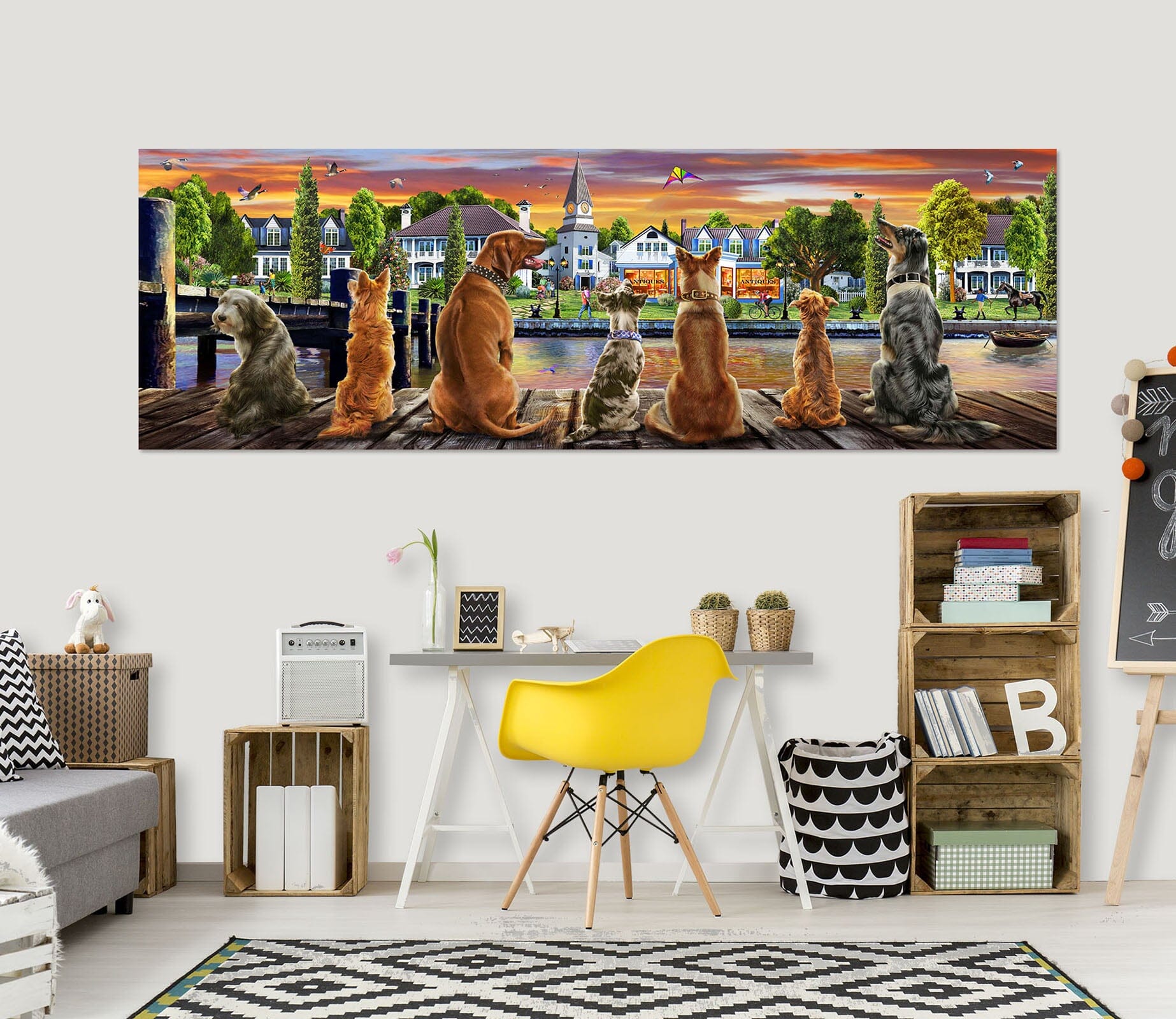 3D Puppy Waiting 024 Adrian Chesterman Wall Sticker Wallpaper AJ Wallpaper 2 