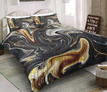 3D Brown Marble Pattern 6112 Bed Pillowcases Quilt