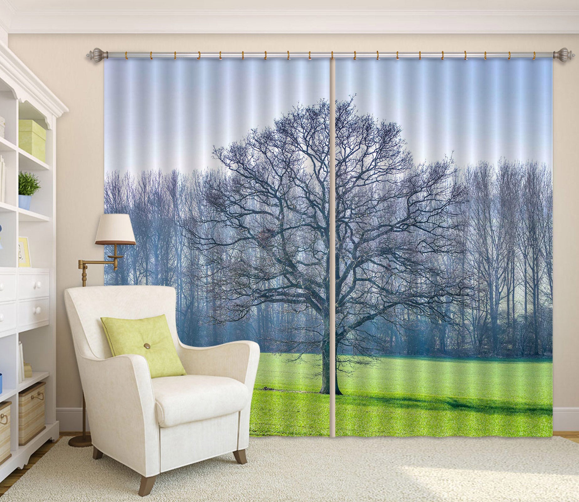 3D Lawn Tree 053 Assaf Frank Curtain Curtains Drapes