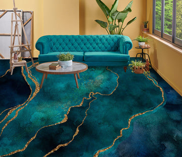 3D Green Pattern Phnom Penh 102133 Andrea Haase Floor Mural