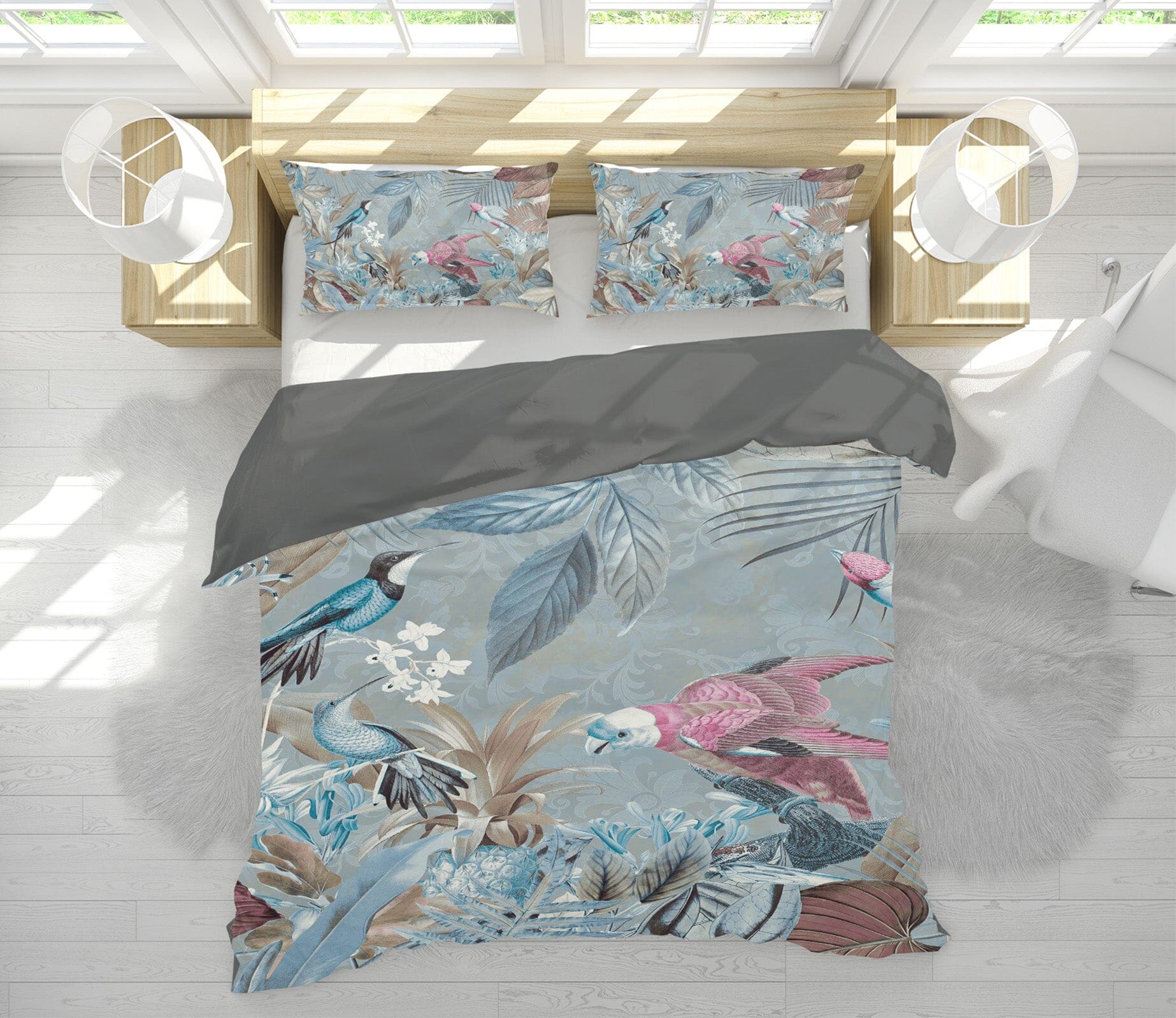 3D Bird Garden 125 Andrea haase Bedding Bed Pillowcases Quilt Quiet Covers AJ Creativity Home 