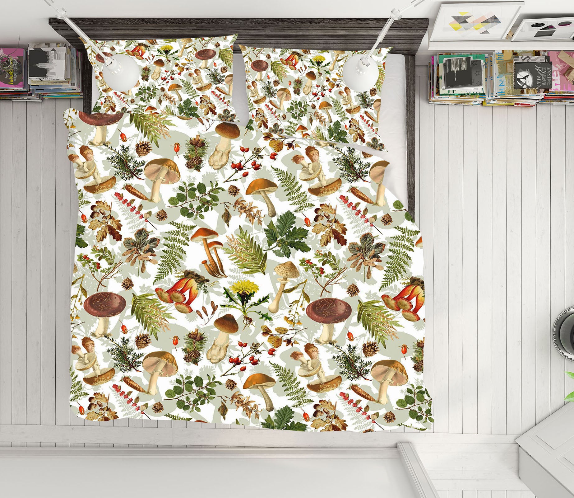 3D Colored Mushrooms 095 Uta Naumann Bedding Bed Pillowcases Quilt