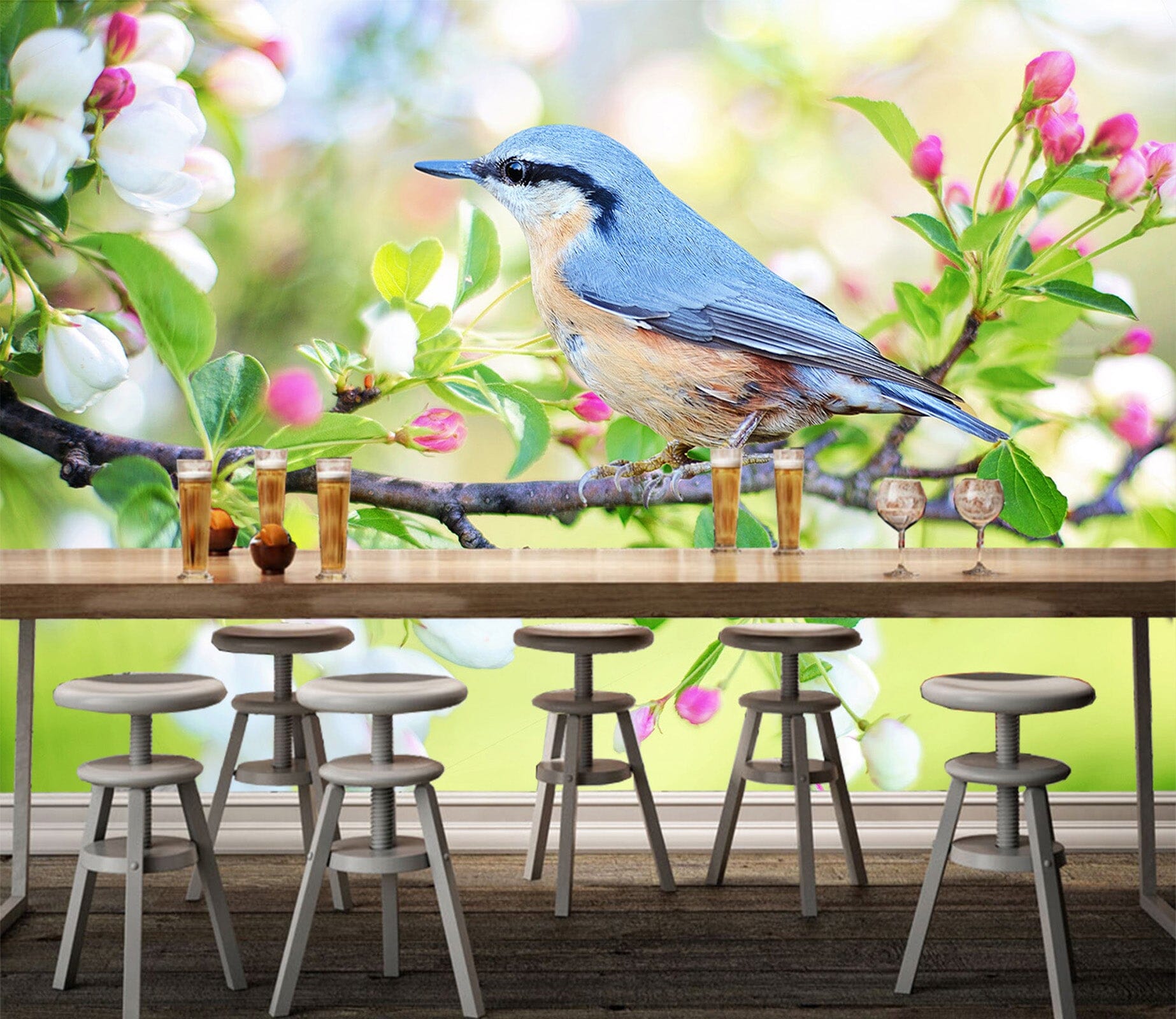 3D Blue Bird 337 Wall Murals Wallpaper AJ Wallpaper 2 