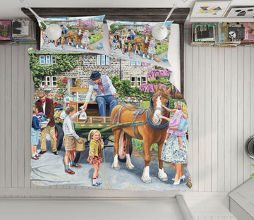 3D Petting The Horse 2045 Trevor Mitchell bedding Bed Pillowcases Quilt Quiet Covers AJ Creativity Home 