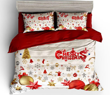3D Christmas Decorations 46064 Christmas Quilt Duvet Cover Xmas Bed Pillowcases