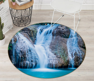 3D Waterfall 69158 Round Non Slip Rug Mat