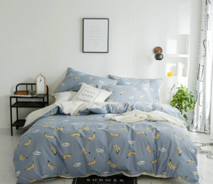 3D Gray Banana 20324 Bed Pillowcases Quilt