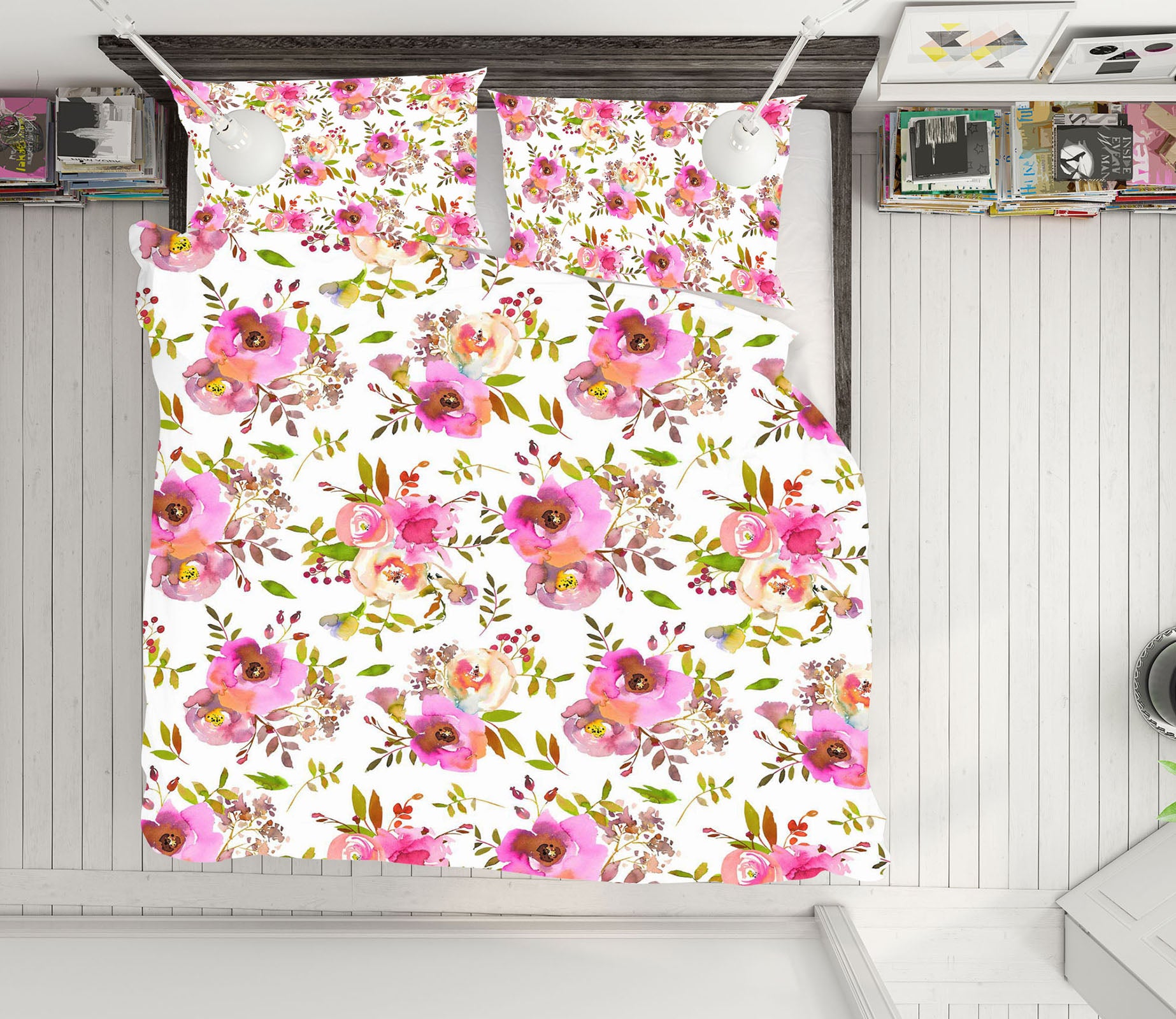 3D Pink Flower 18179 Uta Naumann Bedding Bed Pillowcases Quilt