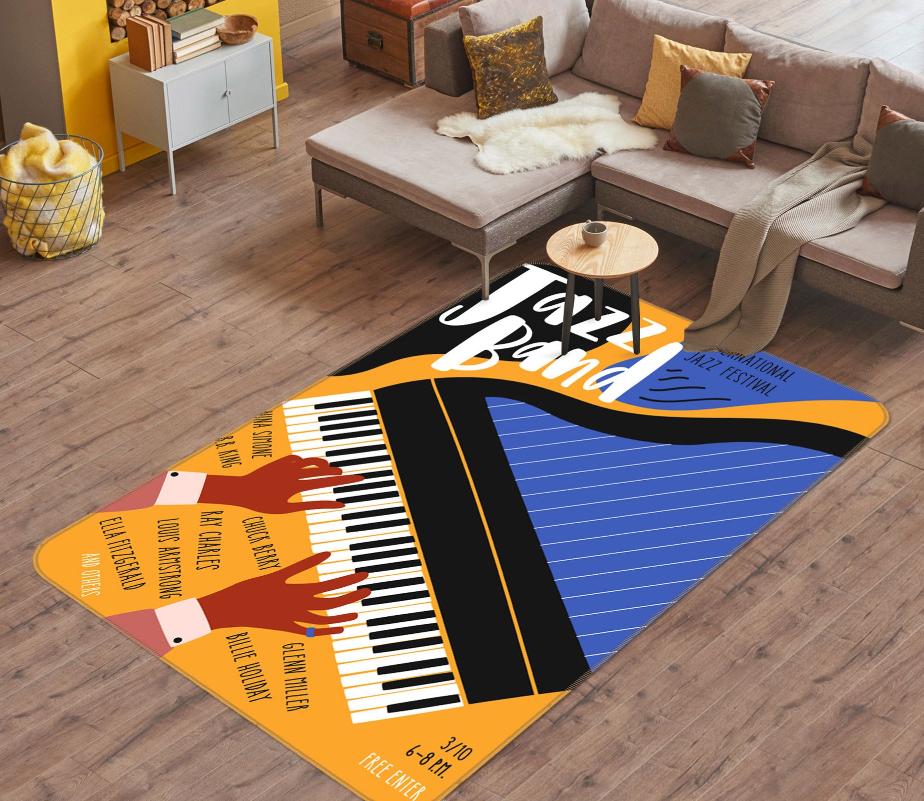 3D Piano 37108 Non Slip Rug Mat
