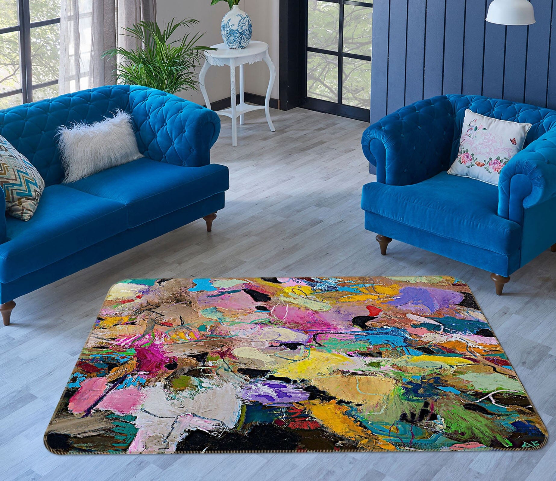 3D Color Graffiti 1046 Allan P. Friedlander Rug Non Slip Rug Mat Mat AJ Creativity Home 