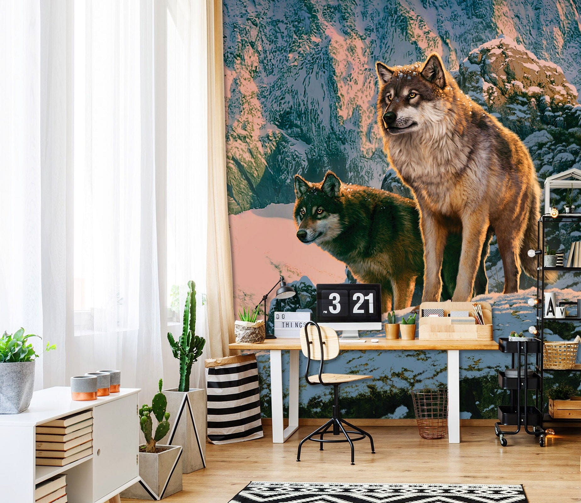 3D Snow Wolf 1572 Wall Murals Exclusive Designer Vincent Wallpaper AJ Wallpaper 2 