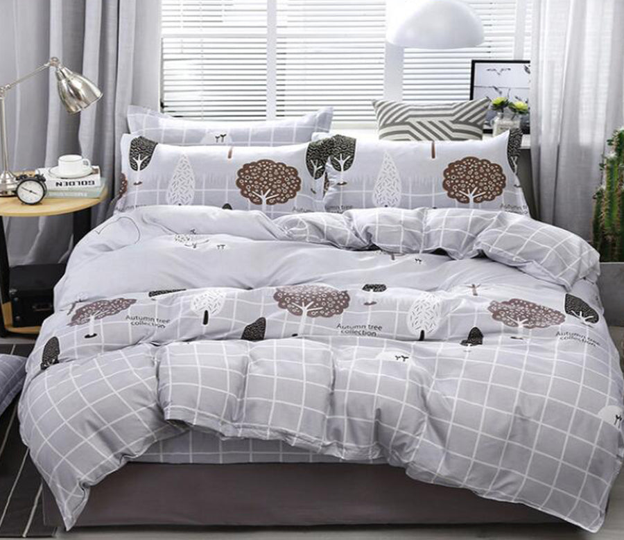 3D White Lattice Tree 12016 Bed Pillowcases Quilt