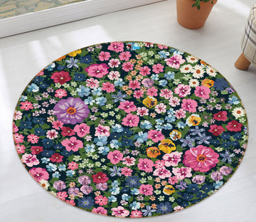3D Floret 71158 Round Non Slip Rug Mat
