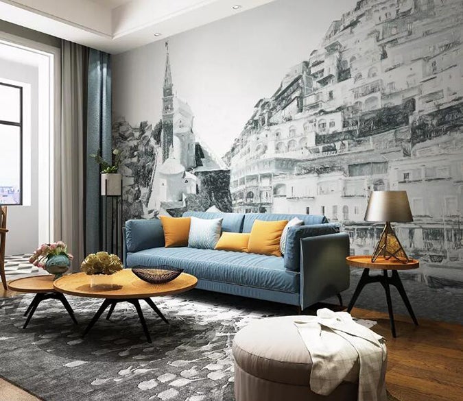 3D Grey Street 746 Wall Murals Wallpaper AJ Wallpaper 2 
