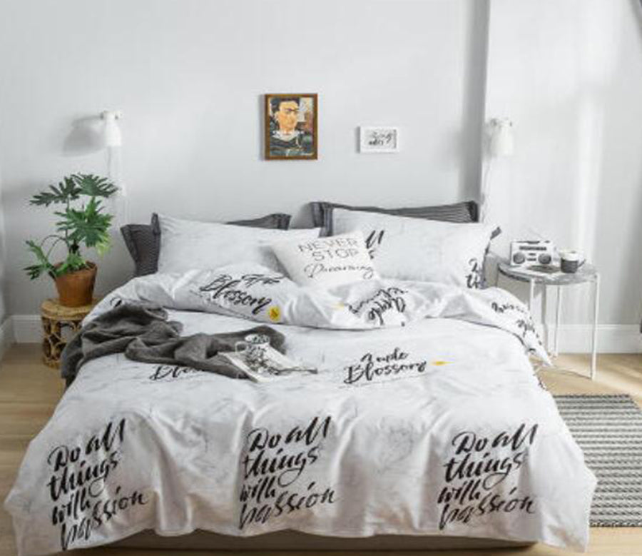 3D English Alphabet 18104 Bed Pillowcases Quilt