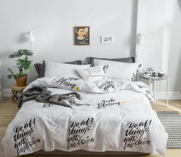 3D English Alphabet 18104 Bed Pillowcases Quilt