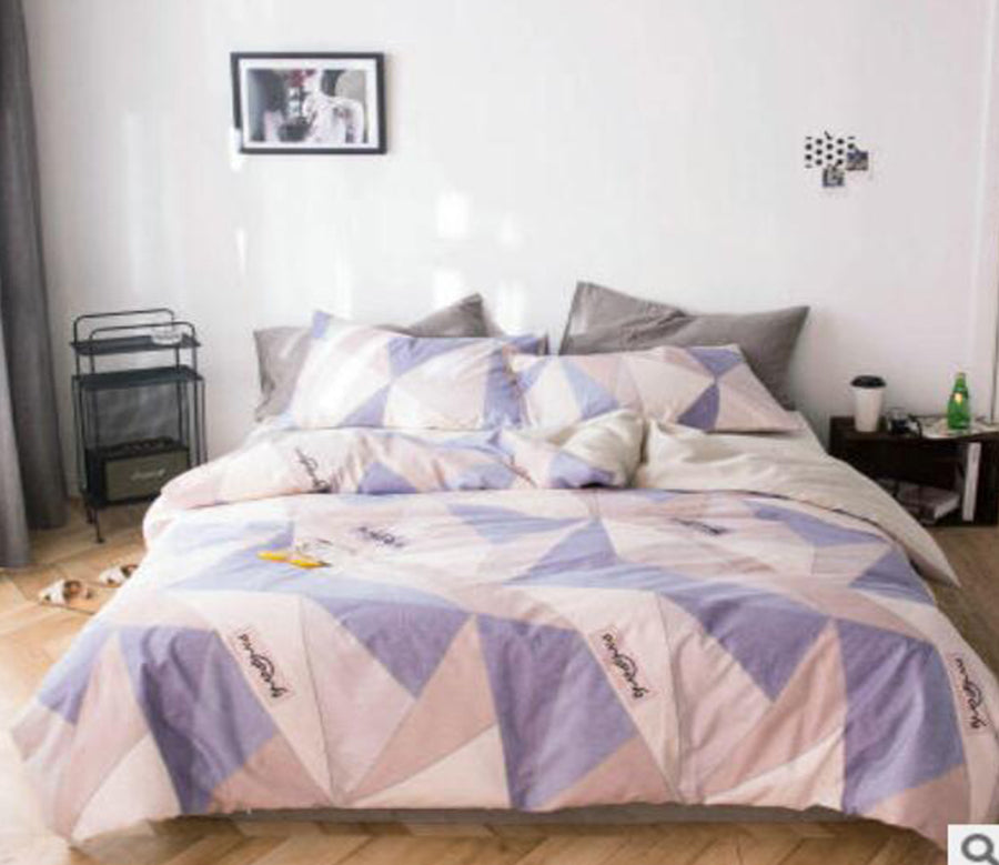 3D Triangle Stitching 40104 Bed Pillowcases Quilt