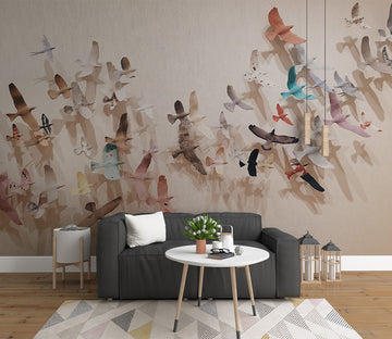3D Color Pigeon WC532 Wall Murals