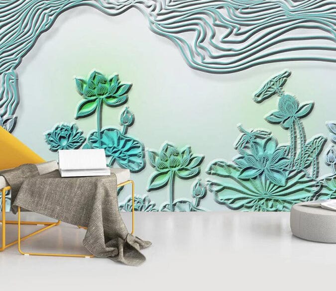 3D Carving Leaves 2959 Wall Murals Wallpaper AJ Wallpaper 2 