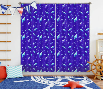 3D Blue Starlight 107 Rose Catherine Khan Curtain Curtains Drapes Curtains AJ Creativity Home 