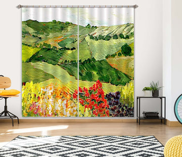 3D Spring Garden 129 Allan P. Friedlander Curtain Curtains Drapes Curtains AJ Creativity Home 