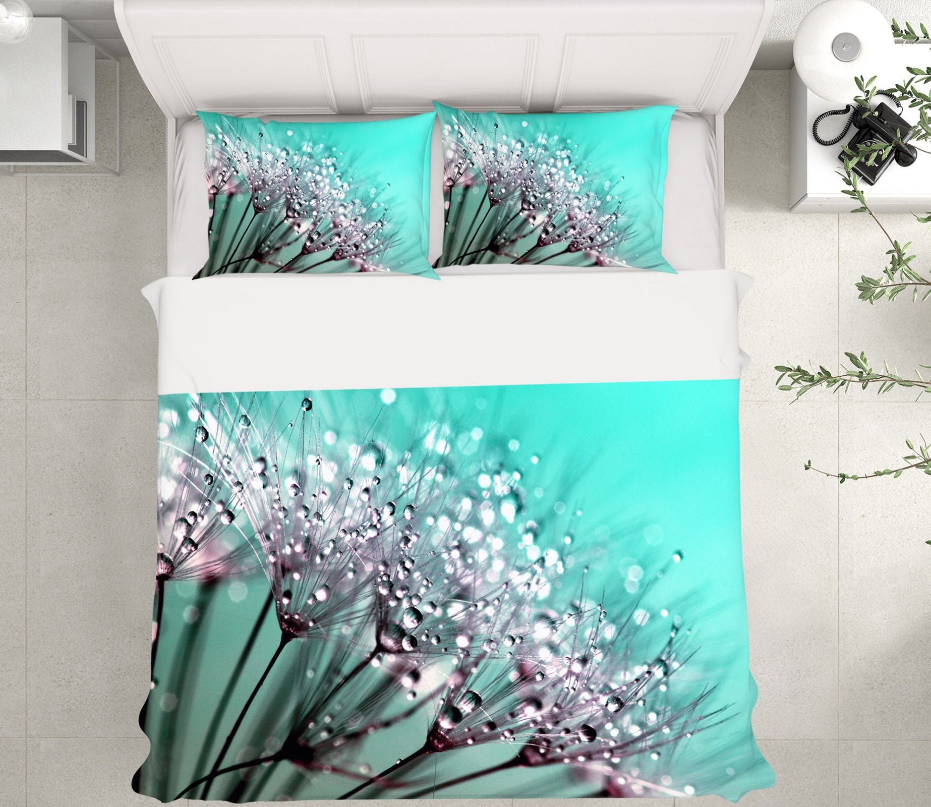 3D Flower Drops Of Water 60193 Bed Pillowcases Quilt