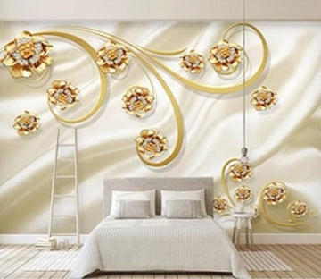 3D Golden Twig 953 Wall Murals Wallpaper AJ Wallpaper 2 
