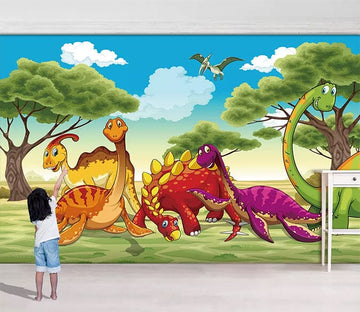3D Dinosaur Forest 2313 Wall Murals