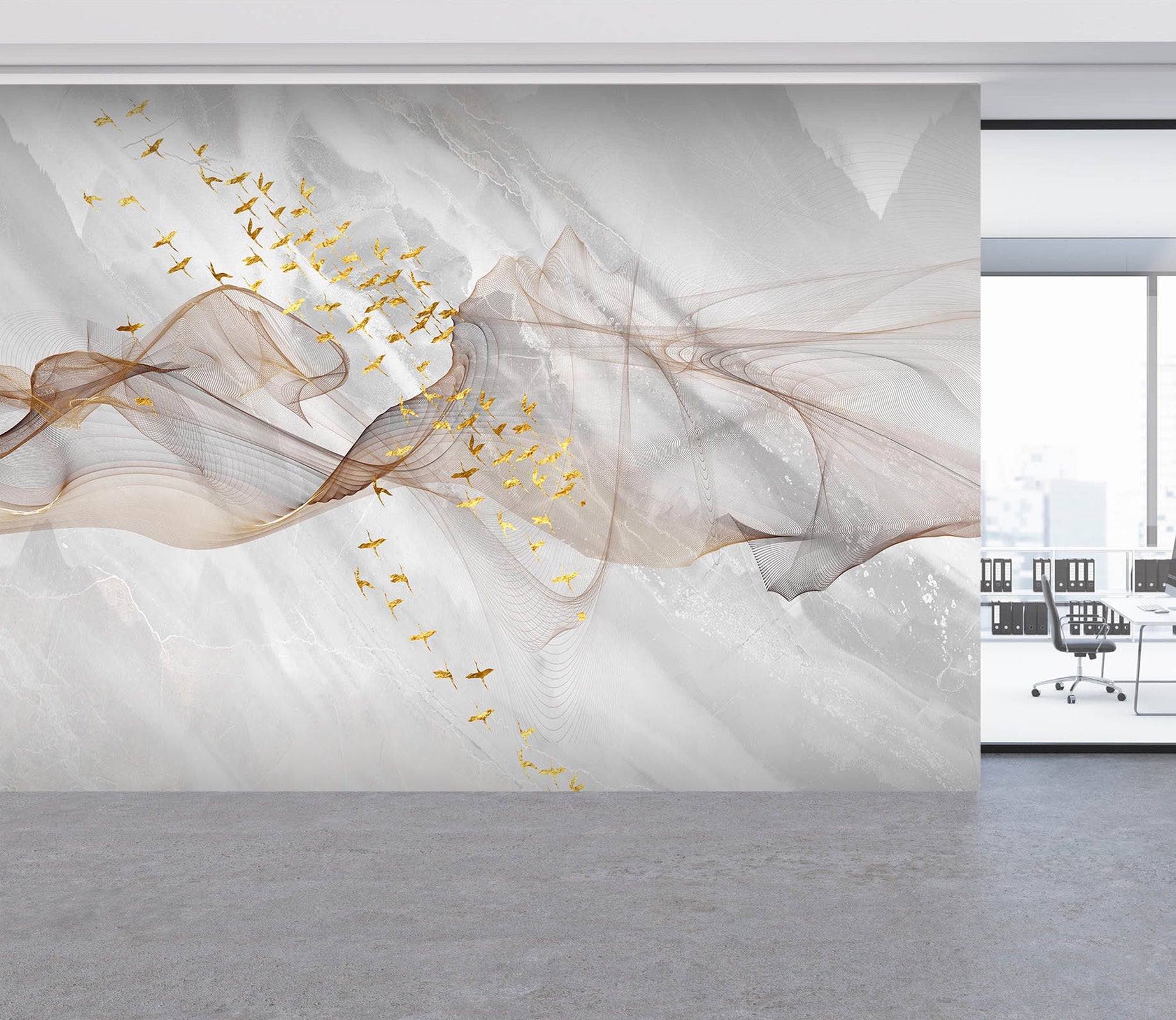 3D Marble Bird 003 Wall Murals Wallpaper AJ Wallpaper 2 