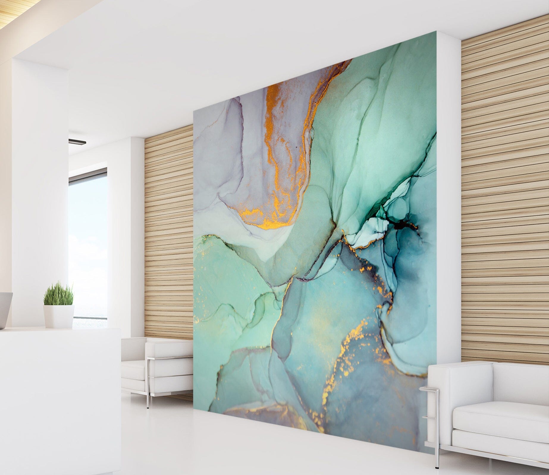 3D Irregular Green 079 Wall Murals Wallpaper AJ Wallpaper 2 