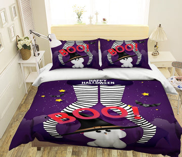 3D High Heel Hat Cat 1205 Halloween Bed Pillowcases Quilt Quiet Covers AJ Creativity Home 
